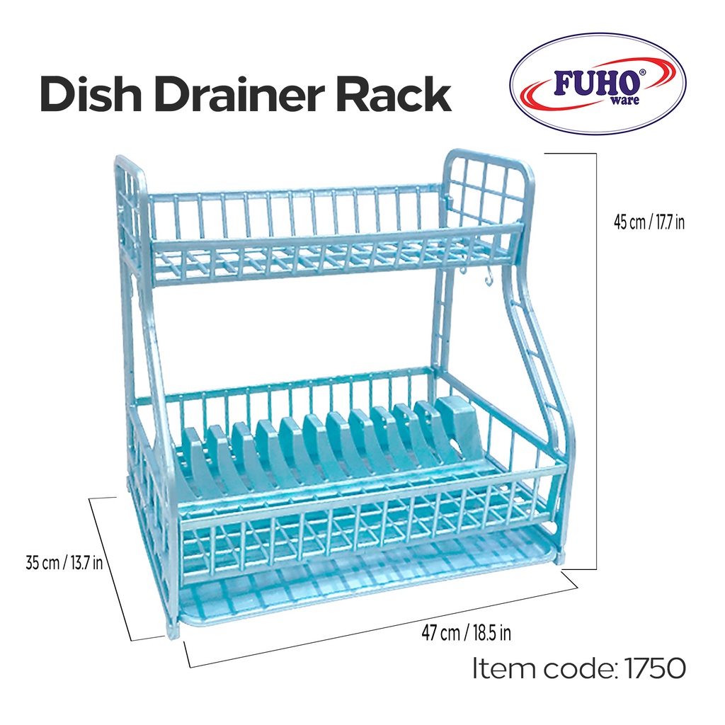 1 pc FUHO Plastic Dish Rack Drainer Storage Dish Organizer #1750 ...