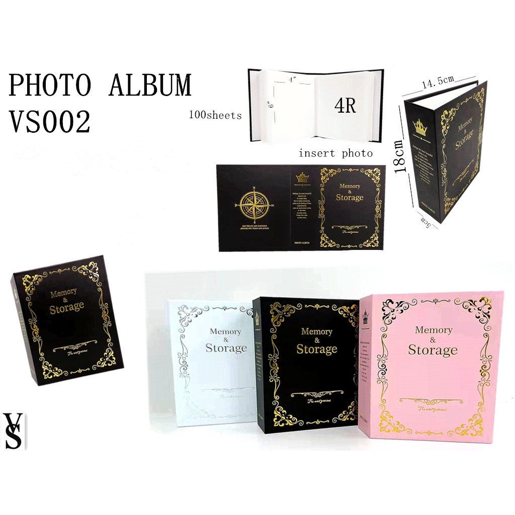 [VS] INSERT 100 Pockets 6-inch 4R Photo Album Scrapbooking Picture ...