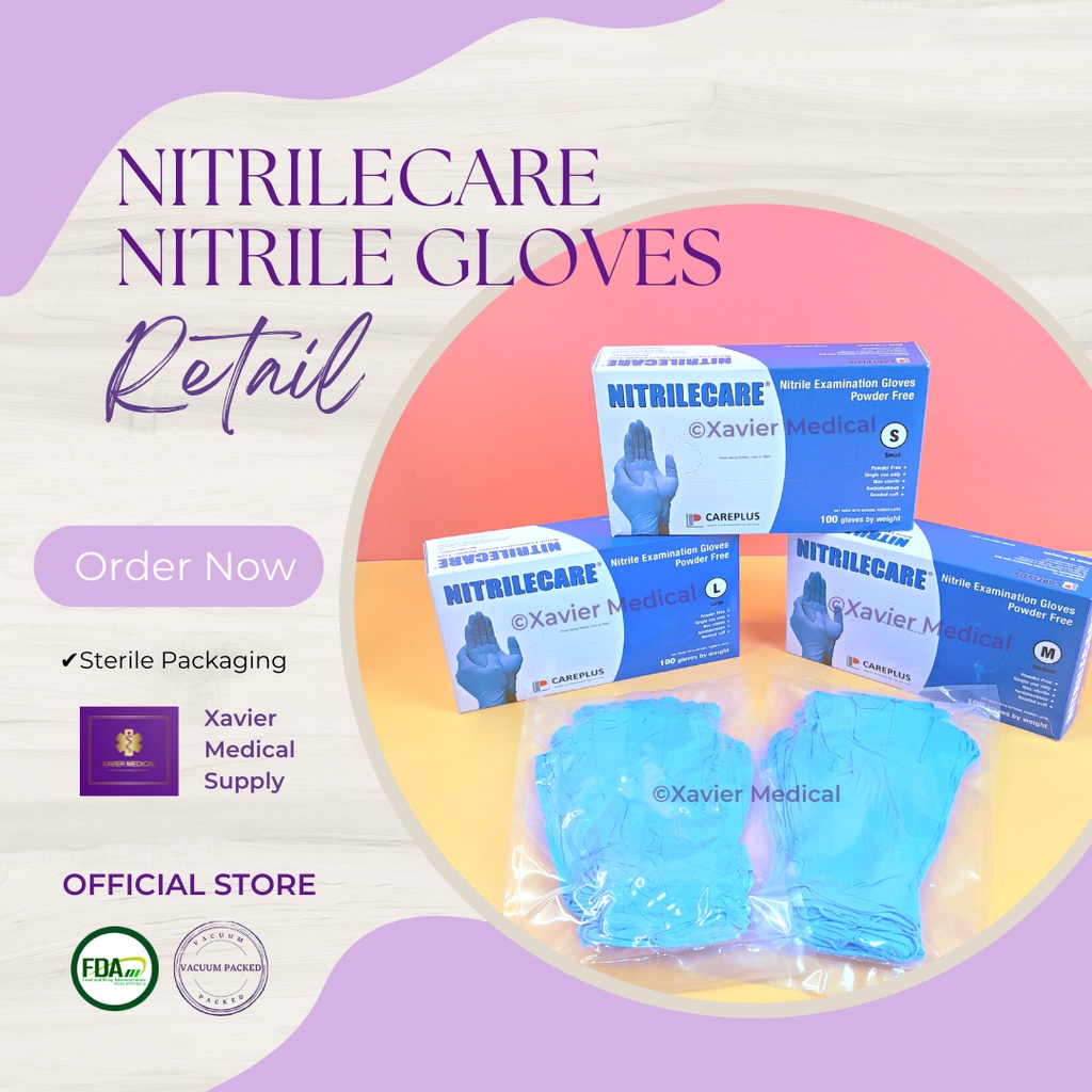 NITRILECARE Nitrile Gloves Retail (Sold per Box) Shopee Philippines