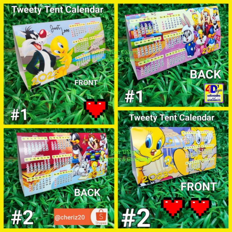 tweety bird 2023 Calendar pages/tent calendar Shopee Philippines