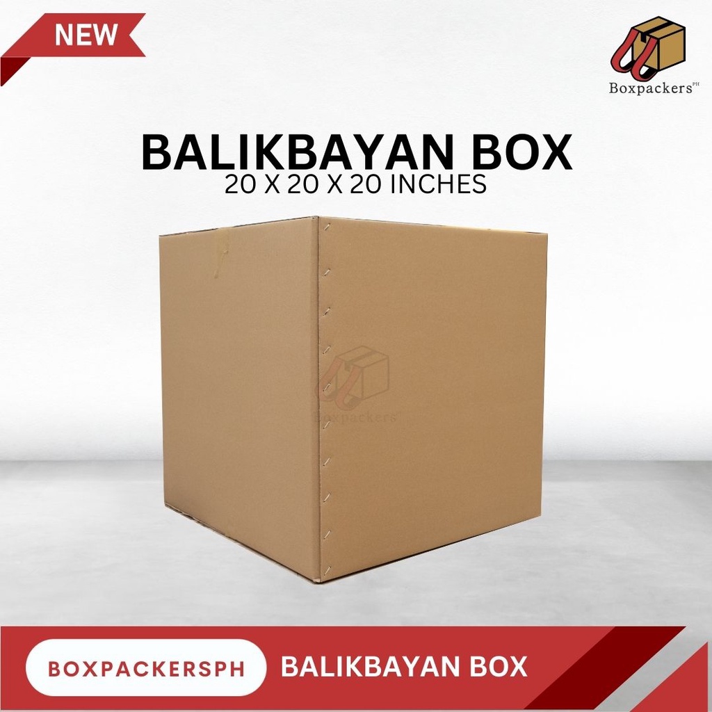 BOXPACKERS PH BALIKBAYAN BOX SINGLE WALL 20X20X20 INCH Kraft Corrugated