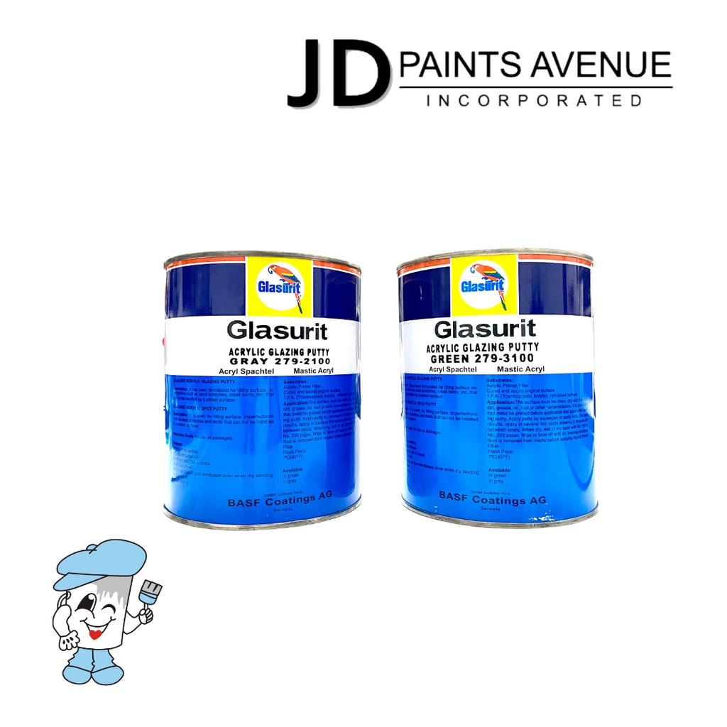 Glasurit Acrylic Glazing Putty Green / Gray 1L Shopee Philippines