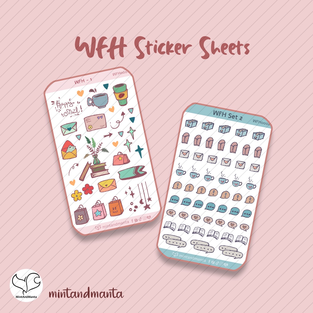 Work From Home - Sticker Sheet | Journal Deco Sticker | Planner | Bujo ...