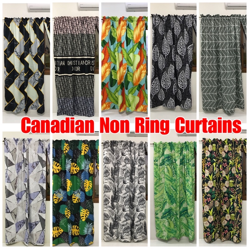 BOHEMIAN Non Ring Curtains - Canadian Curtains 7ft - 60x85 | Shopee ...
