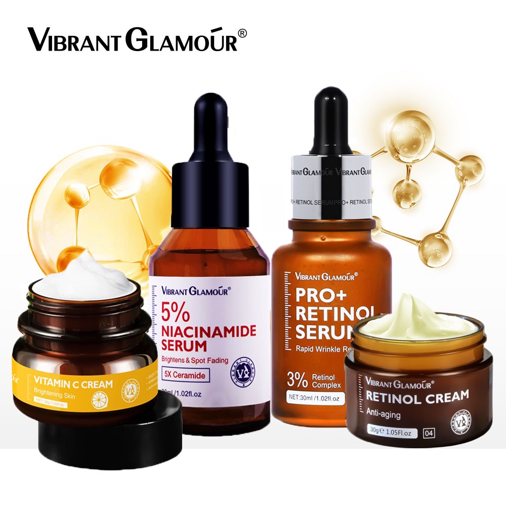 VIBRANT GLAMOUR Natural Retinol Sets Face Cream+Facial Serum+5