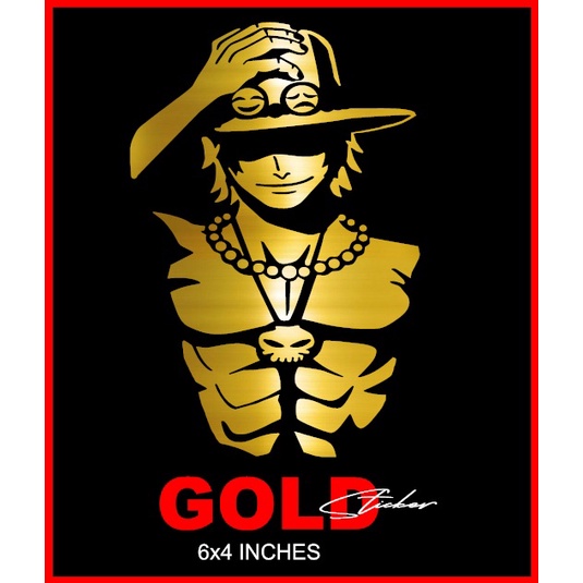 ACE CUT OUT GOLD STICKER 6X4 INCHES | Shopee Philippines