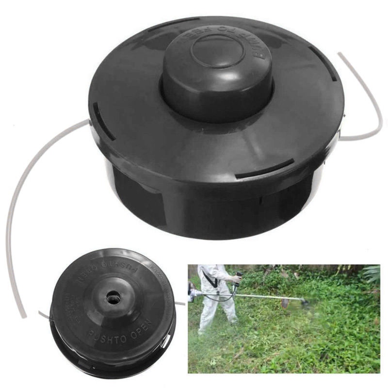 Universal Nylon Brush Cutter Mower Bump Spool Grass Trimmer Head Black ...