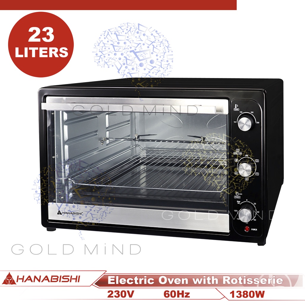 Hanabishi Electric Oven with Rotisserie Function 23 LITERS (1380W