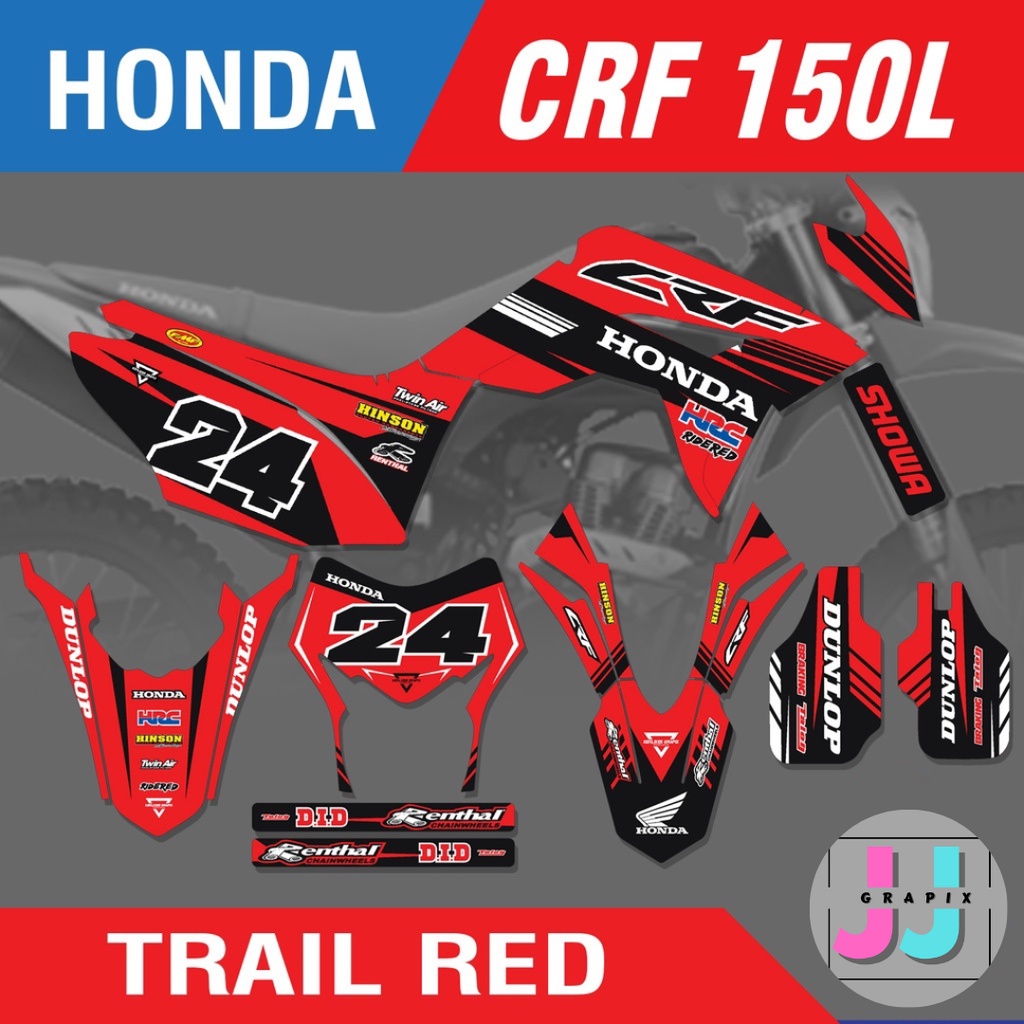 Honda CRF 150L Full Body Decals Sticker Laminated (Glossy or Matte ...