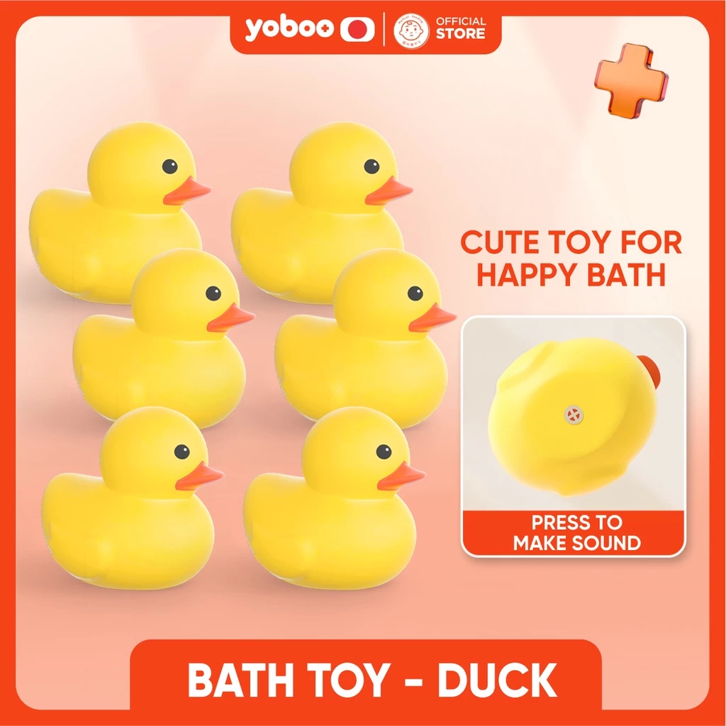 Yoboo Bath Toy Duck | 6 PCS | PVC Material | Safe and Odorless