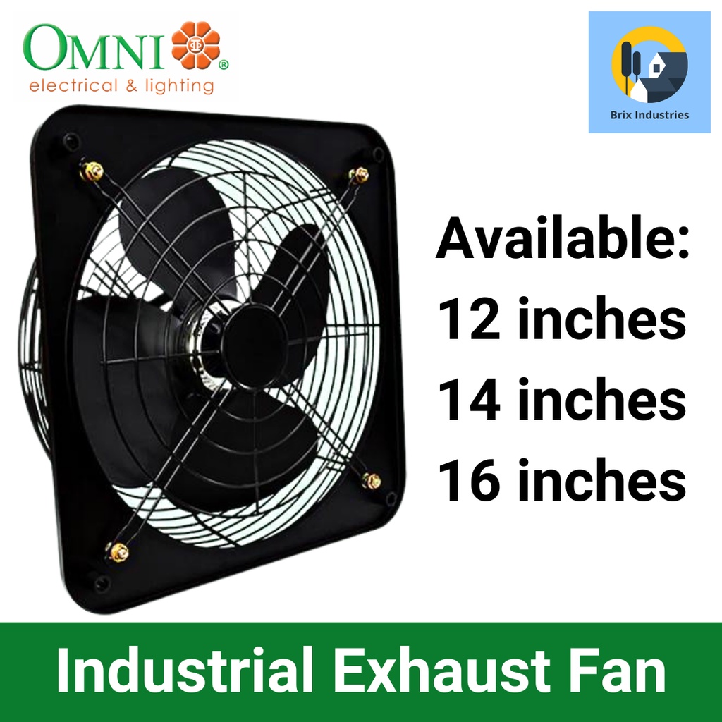 Omni Industrial Exhaust Fan 12" (XFV300) , 14'' (XFV350) or 16" (XFV