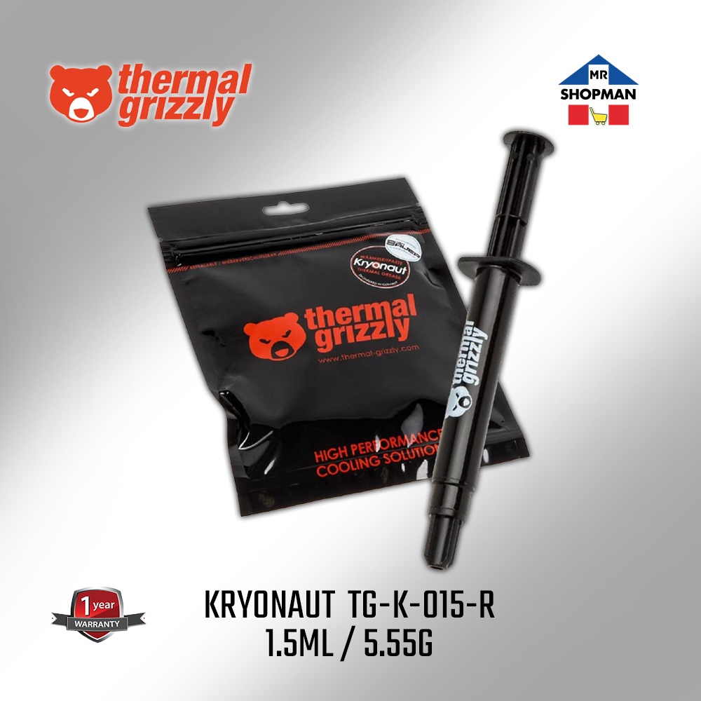 Thermal Grizzly TG K 015 R Kryonaut 1.5ml / 5.55g Thermal Paste ...