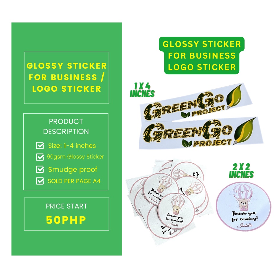 PERSONALIZED STICKER LABEL / LOGO STICKER FOR BUSINESS AND EVENTS SOLD
