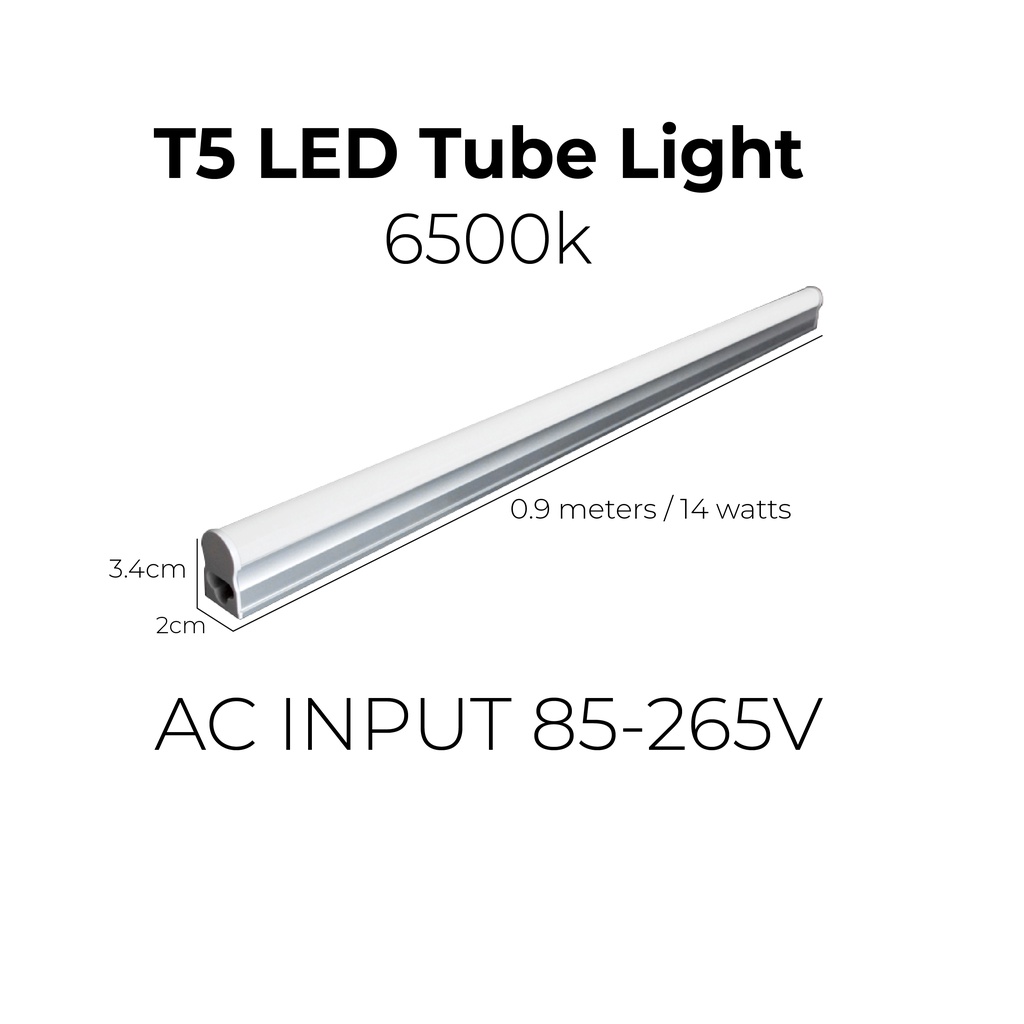 ADS T5 LED Tube Light 6500K Cool Light l 5,10,14 and 18 watts l AC Input 85 265 Volts Shopee