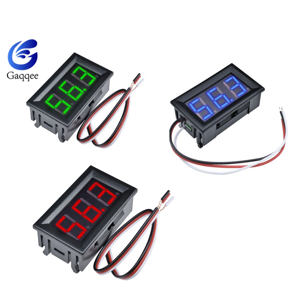 Gaqqee Voltmeter DC 0-100 V LED Digital LED Vehicles Engine voltage ...