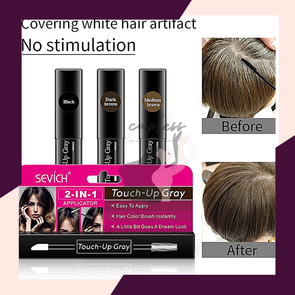 SEVICH Hair Dye Pen 3 Colors Instantly Cover Gray Hair Color Brush