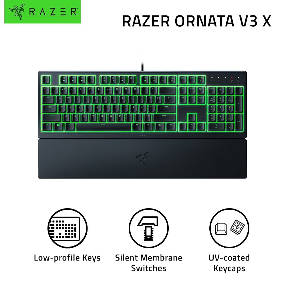 Razer Ornata V3 X - Low Profile Gaming Keyboard Silent Membrane ...