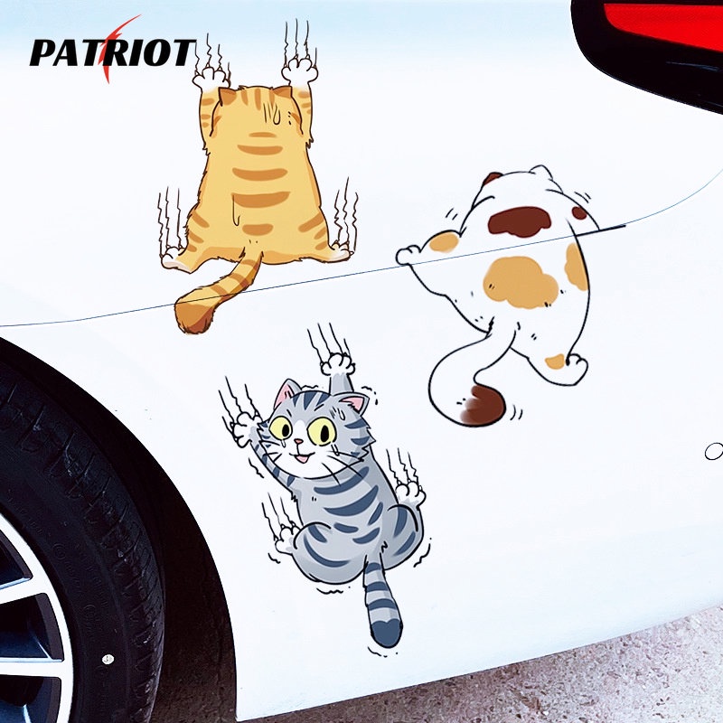 Motorcycle Decorative Sticker Creative Climbing Cats Styling Stickers ...