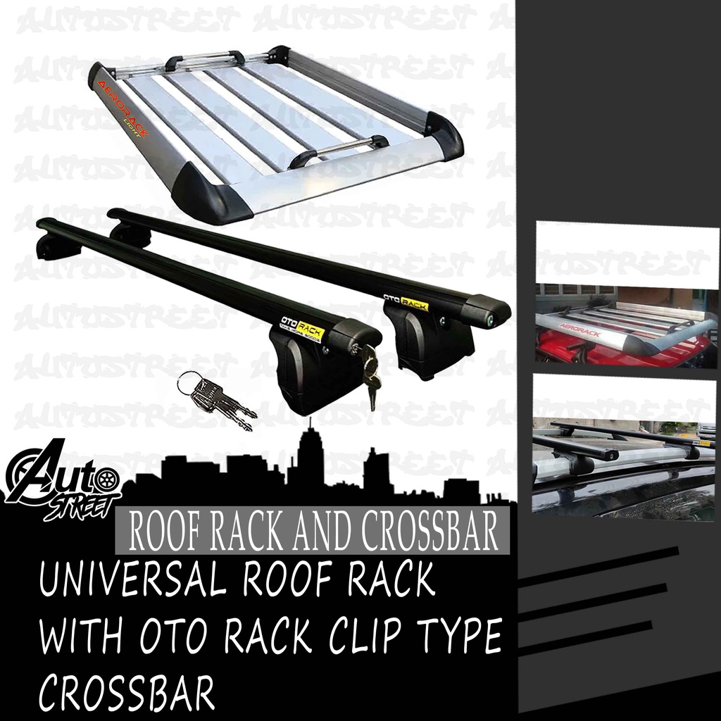 Universal 38x38 Aero Rack Aluminum Roof Rack (Silver) Bundle with OTO ...