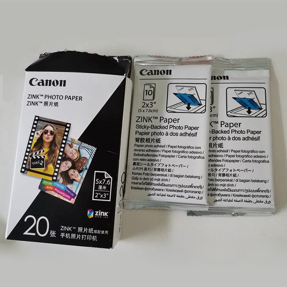 amazon canon zink photo paper pack 20 sheets white 2 quot x