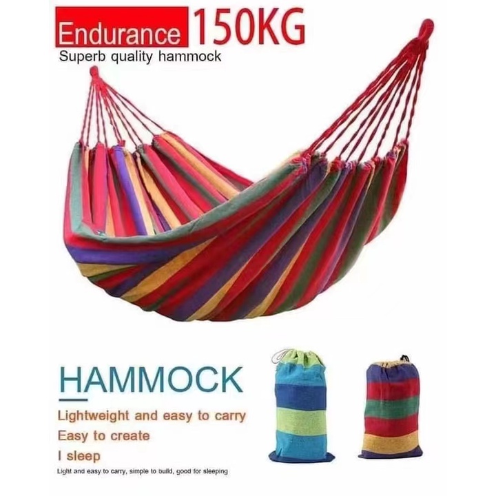 Duyan Outdoor leisure Portable Cotton Rope Hammock Ten Sleeping Bag ...