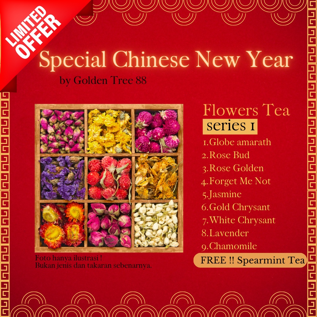 Flowers Tea Series 1edible Flower Tea 9 Types Of Flowers | Shopee ...