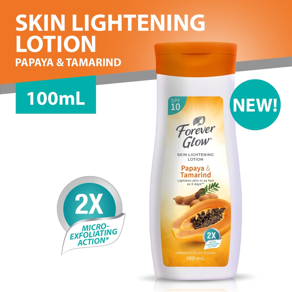 Forever Glow Papaya & Tamarind Skin Lightening Lotion 100 ml Shopee