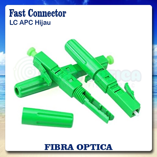 HIJAU Fiber Optic LC APC Fast Connector | FTTH Fast LC APC Green ...