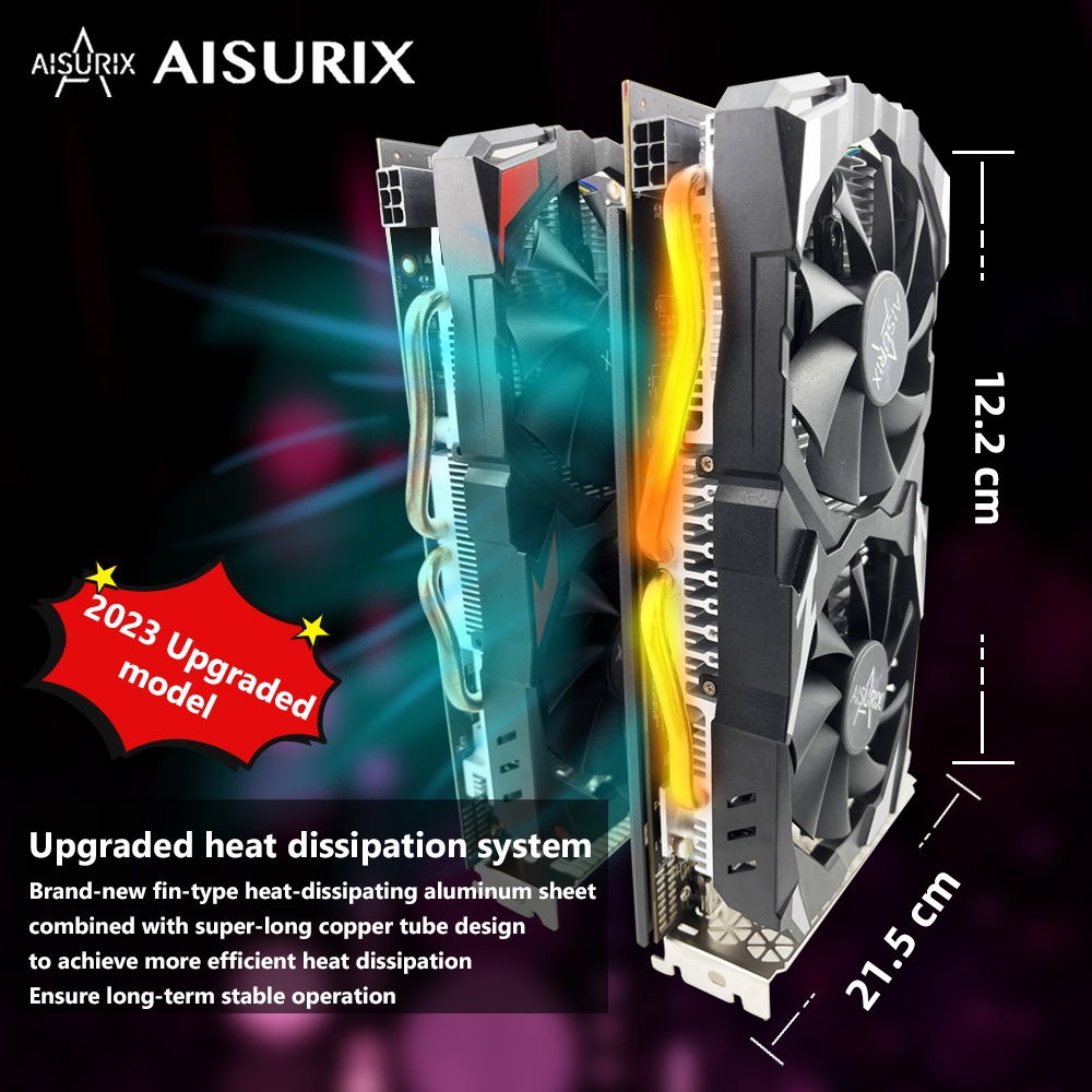 【AISURIX】100%Brand New AMD Graphic Cards RX Series RX 580 8G GDDR5 ...