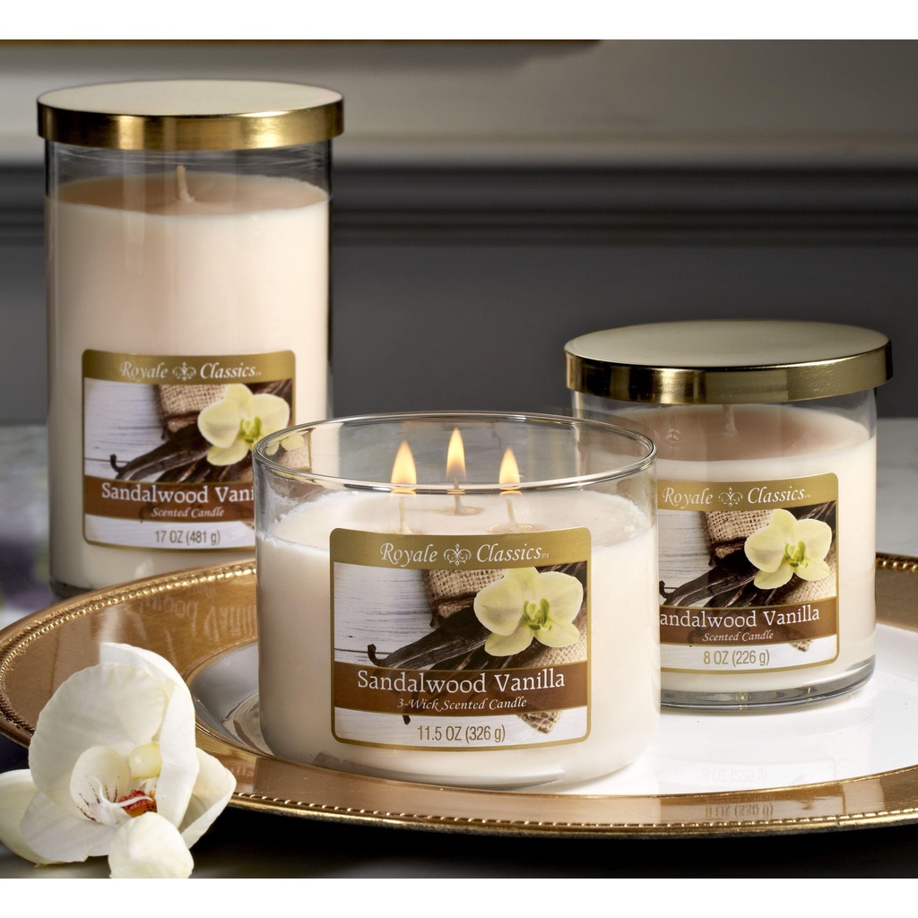 CandleLite Company 3Wick Candle Royale Classics GOLDEN WOODS , LOVE