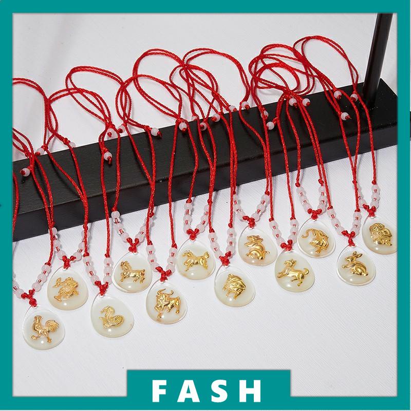 Crystal Luminous Pendant Exquisite Gold Zodiac Pendant Red Rope ...