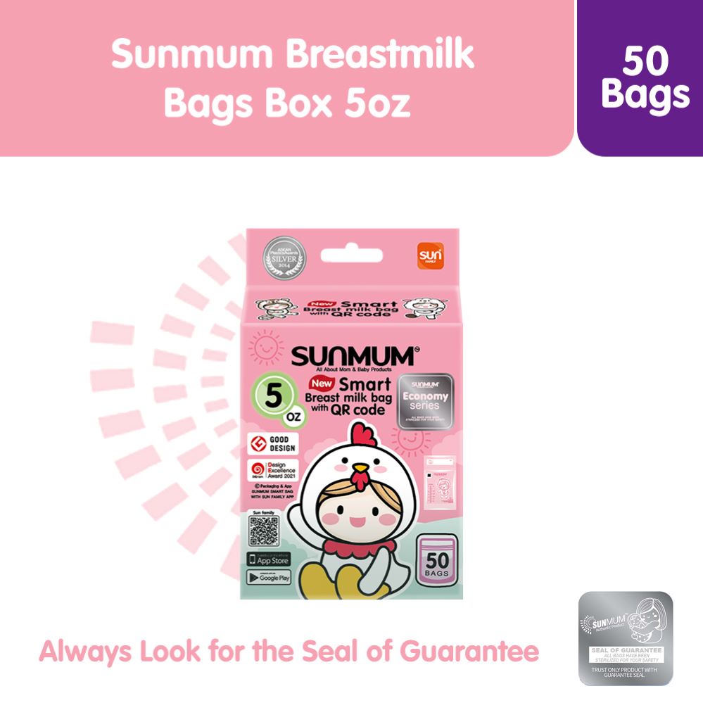 SUNMUM Breastmilk Storage Bags 5oz (50s) Shopee Philippines