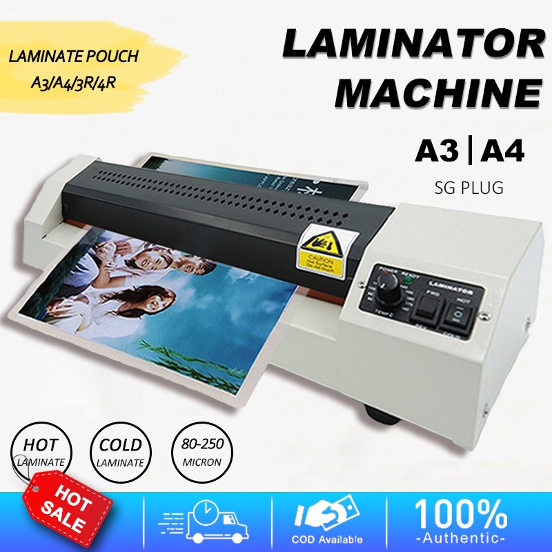 A3/A4 Heavy Laminating Machine Hot/Cold 220V Laminating Machine With