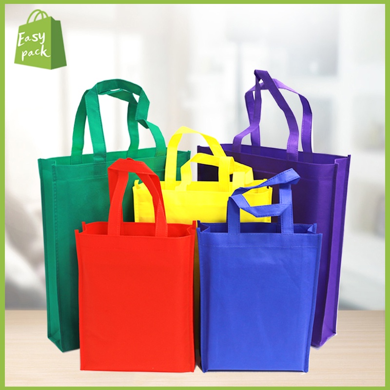 20pcs Eco Bag Non Woven Bag Loot Bags Reusable Bag Tote Bag Handbag  Shopping Bag Storage Bag