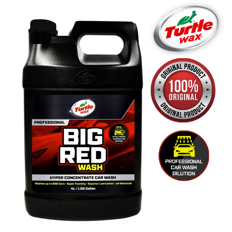 Turtle Wax Big Red Wash Car Shampoo 4L / 1.05 GALLON | Shopee Philippines