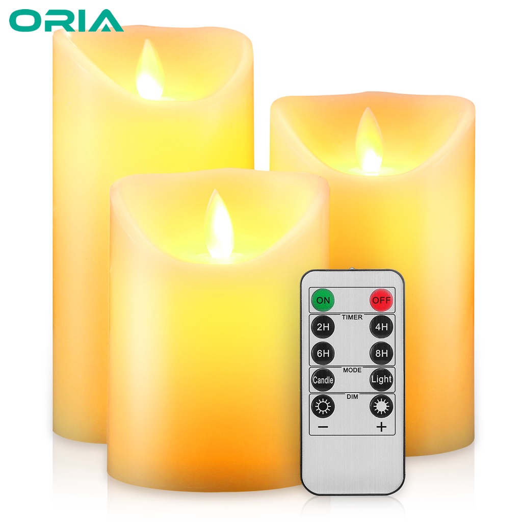 ORIA Flameless Candles Led Tea Lights Candle Lights with Remote Sensor