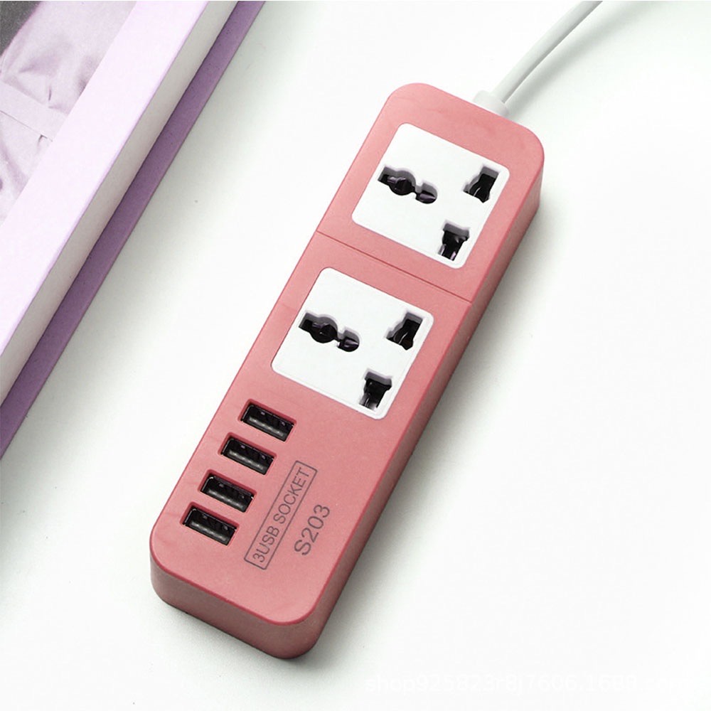 100% Original Lucky 1.8M Universal Power Extension Cord Socket With 4 ...
