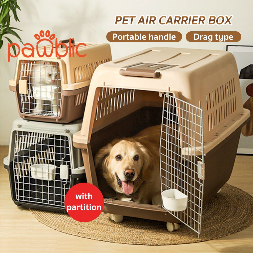 【Ready Stock】Dog Travel Carrier Cage XXXL Trolley Pet Crate Suitable For  Large Dogs Pet Air Box Airline Approved