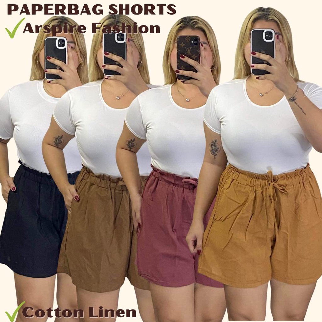 PLUS SIZE PAPER BAG SHORTS OVERSIZED NEW ITEMS GARTERIZED