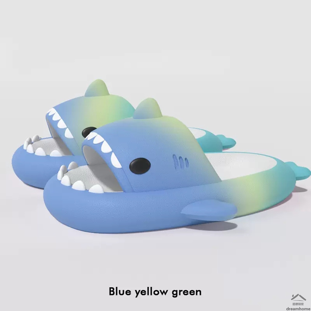 Shark Slides Adult Unisex Shark Slides Soft Sole Open Toe House Slippers for Spa Shower Slippers