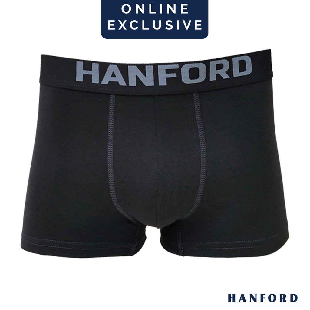 Hanford Men Natural Cotton Knit Boxer Briefs No Spandex OG