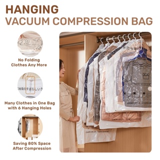 Vacuum Compression Bag Clothing Hook Hanging Clothing Storages