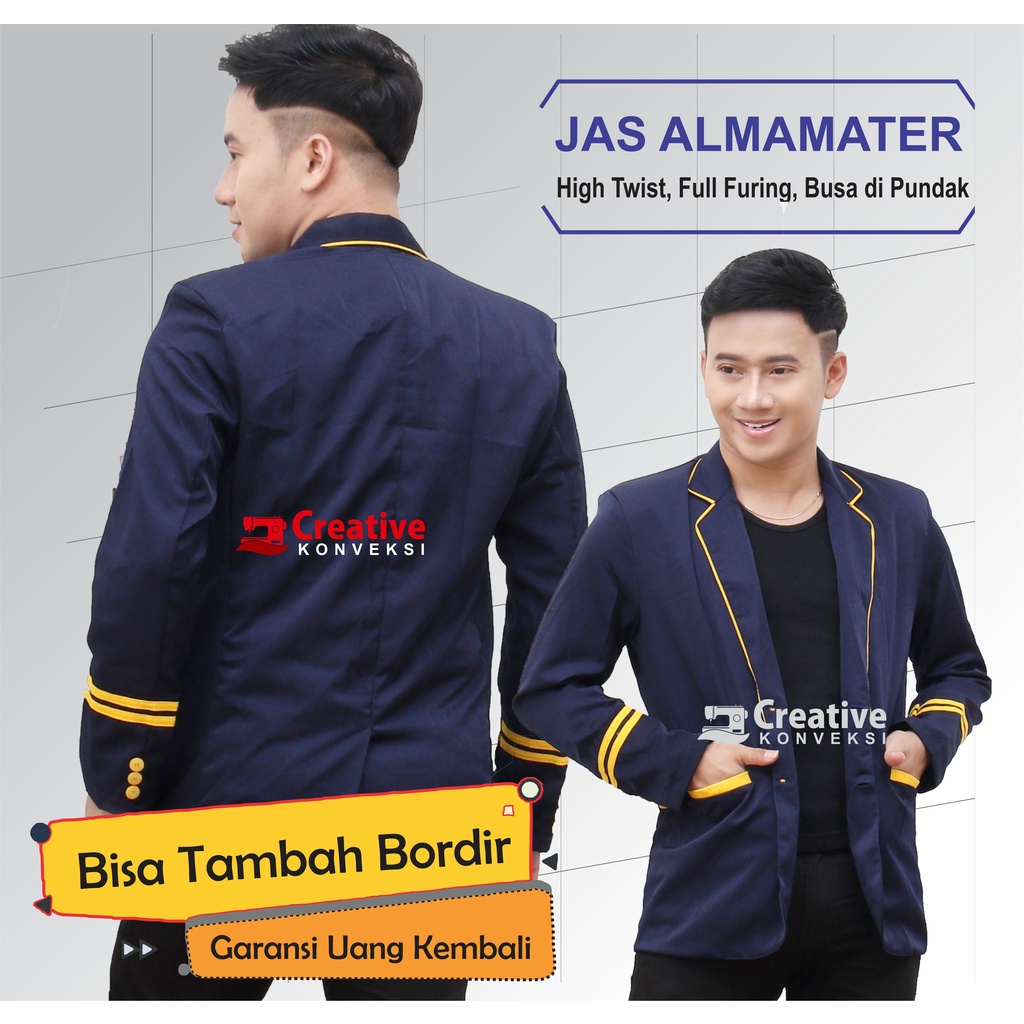 Navy Color Alma Mater Coat, Campus Coat, School Coat, FREE Design NAVY ...