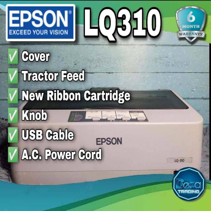 EPSON LQ310 DOT MATRIX PRINTER ( NO PAPER TRAY AND PAPER CUTTER