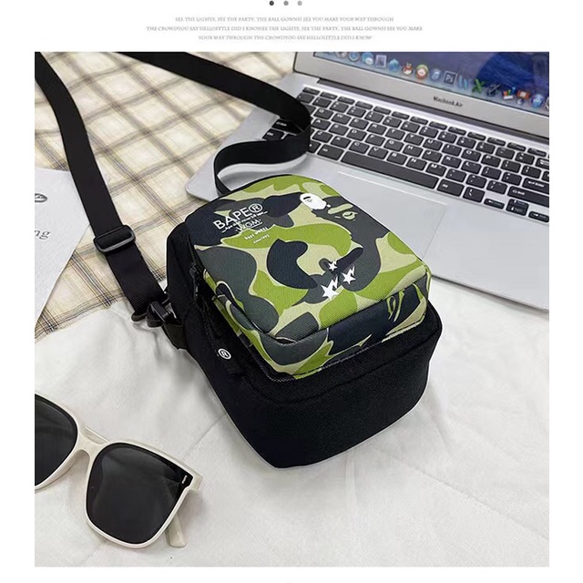Aape Sling Bag BAPE Camouflage Fashion Men Mini Crossbody Bag Canvas