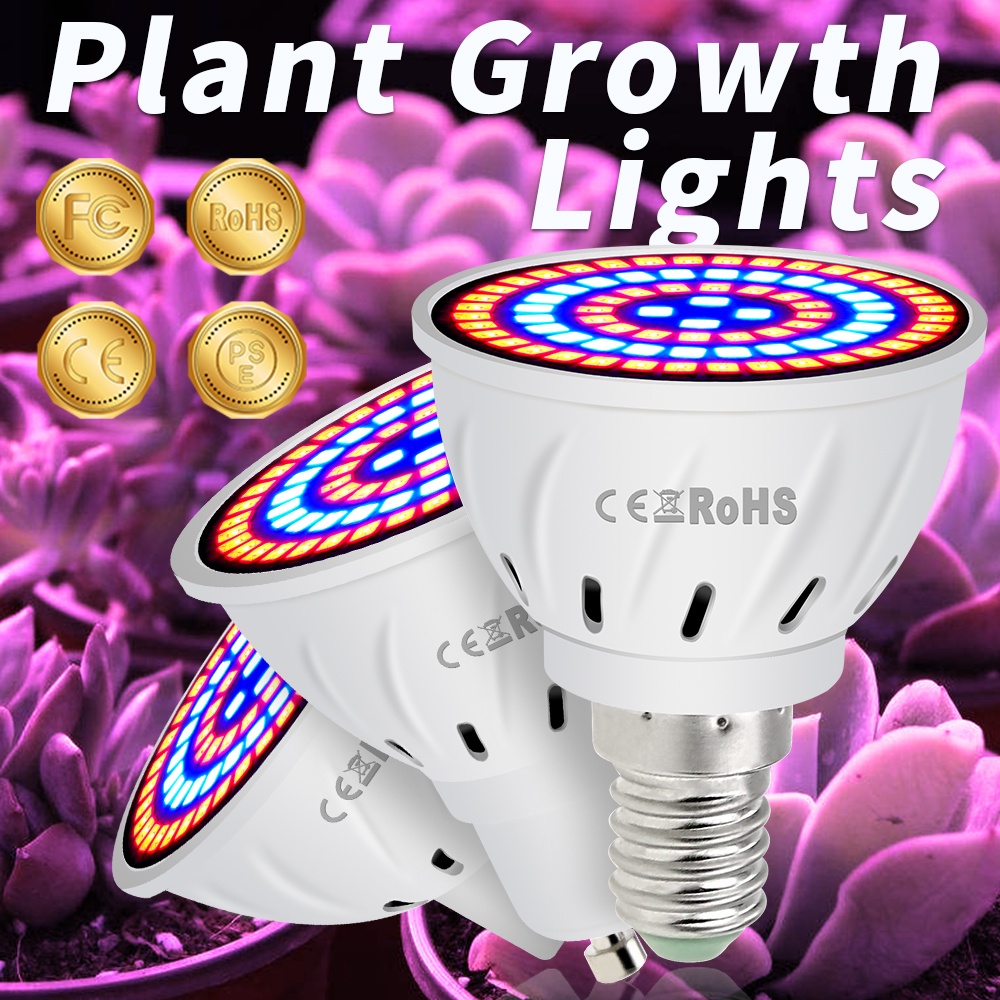 220V Plant Grow Bulb LED Hydroponic Growth Light E27 Full Spectrum E14 ...
