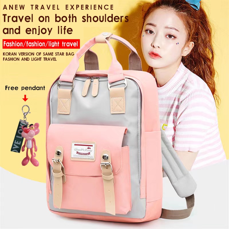 Doughnut macaroon backpack school bagpack for woman waterproof laptop ...