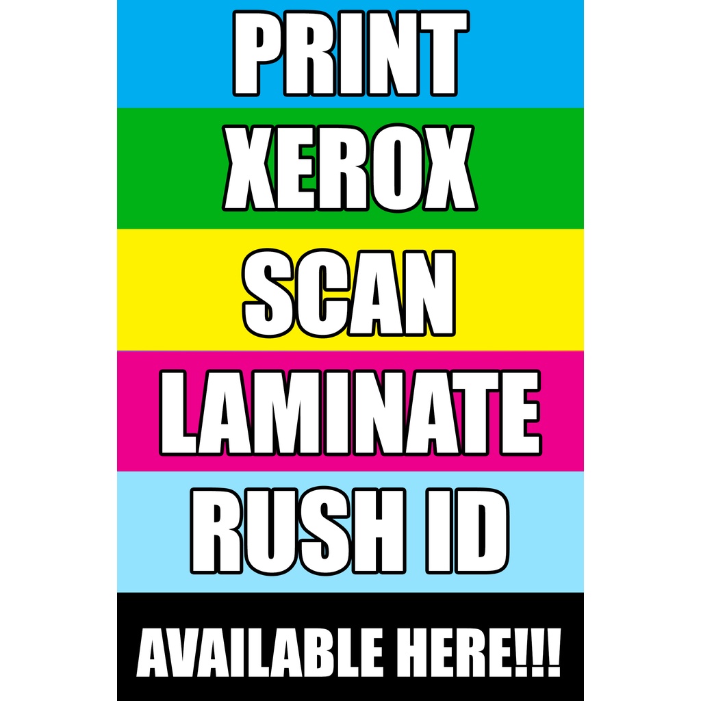 Xeroxprintrush Idlaminate Tarpaulin Printing Available Cod Shopee Philippines 