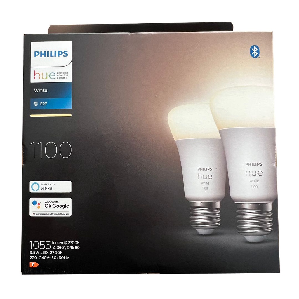 Philips Hue White 9.5W A60 E27 (1100 lm) Soft Warm White LED Smart Bulb ...