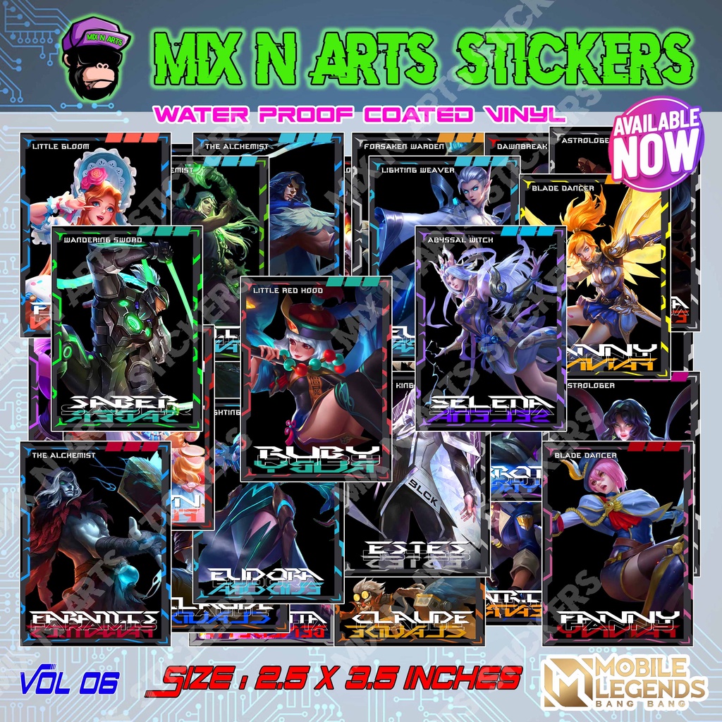 Mobile Legends MOBA V6 Waterproof Vinyl Sticker for Motorcycle Tumbler ...